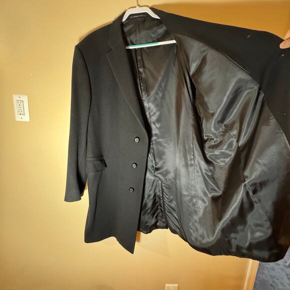 BURBERRY Men’s Wool Overcoat Black Size 48 Regular - Picture 4 of 10